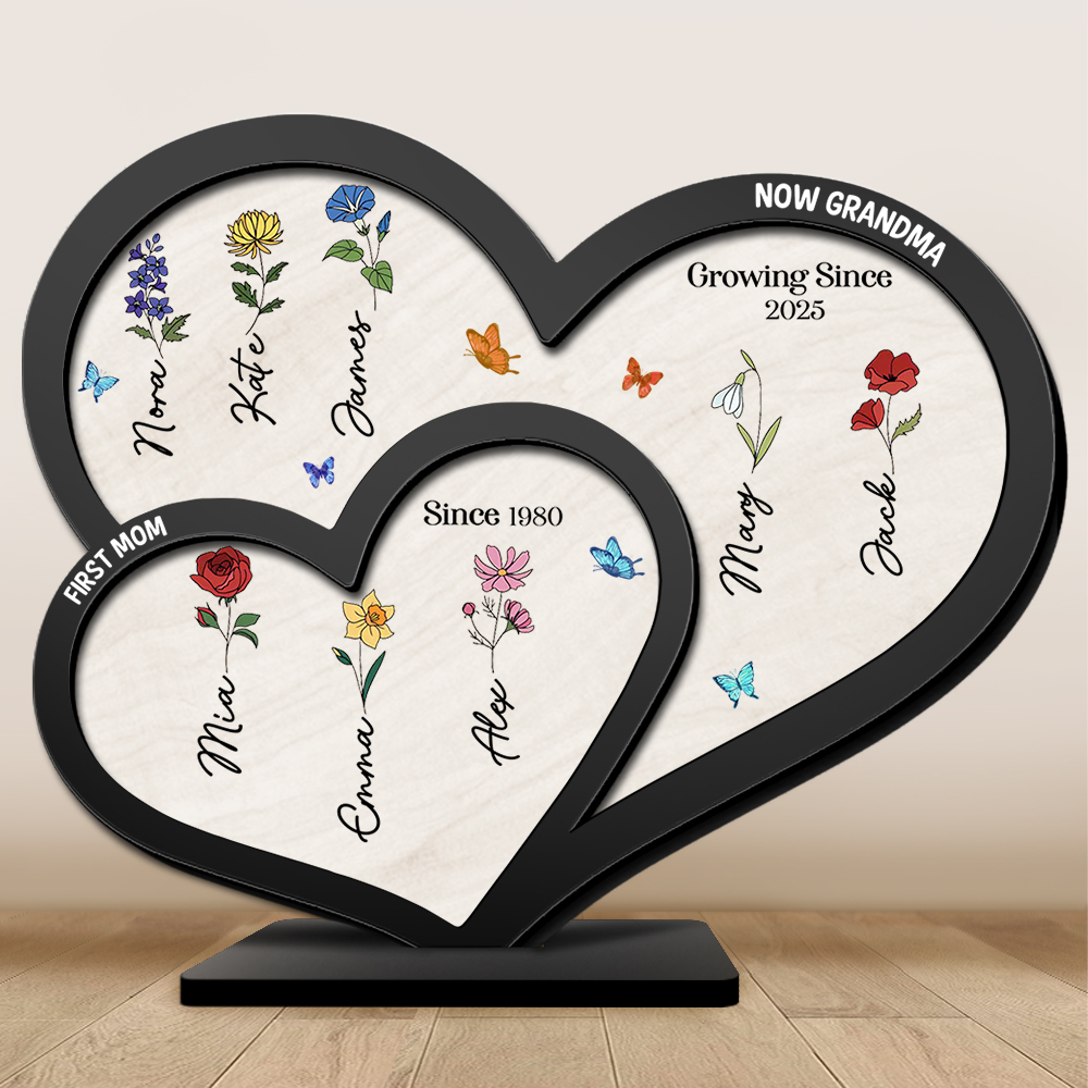 Custom Family Tree Heart Sign – Personalized Mother’s Day Gift for Mom or Grandma | Lorajewel