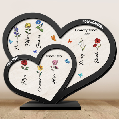 Custom Family Tree Heart Sign – Personalized Mother’s Day Gift for Mom or Grandma | Lorajewel
