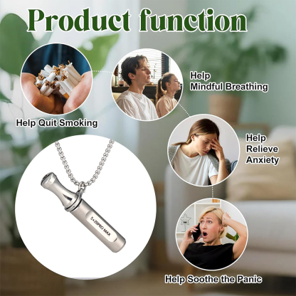 Stainless Steel Breathing Necklace for Anxiety Relief