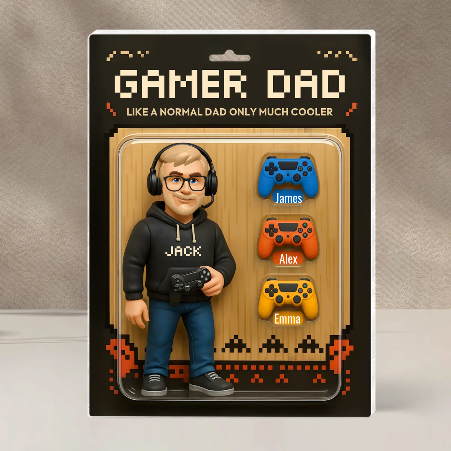 2-1Personalized Gamer Dad Acrylic Plaque - Custom Father's Day Gift |