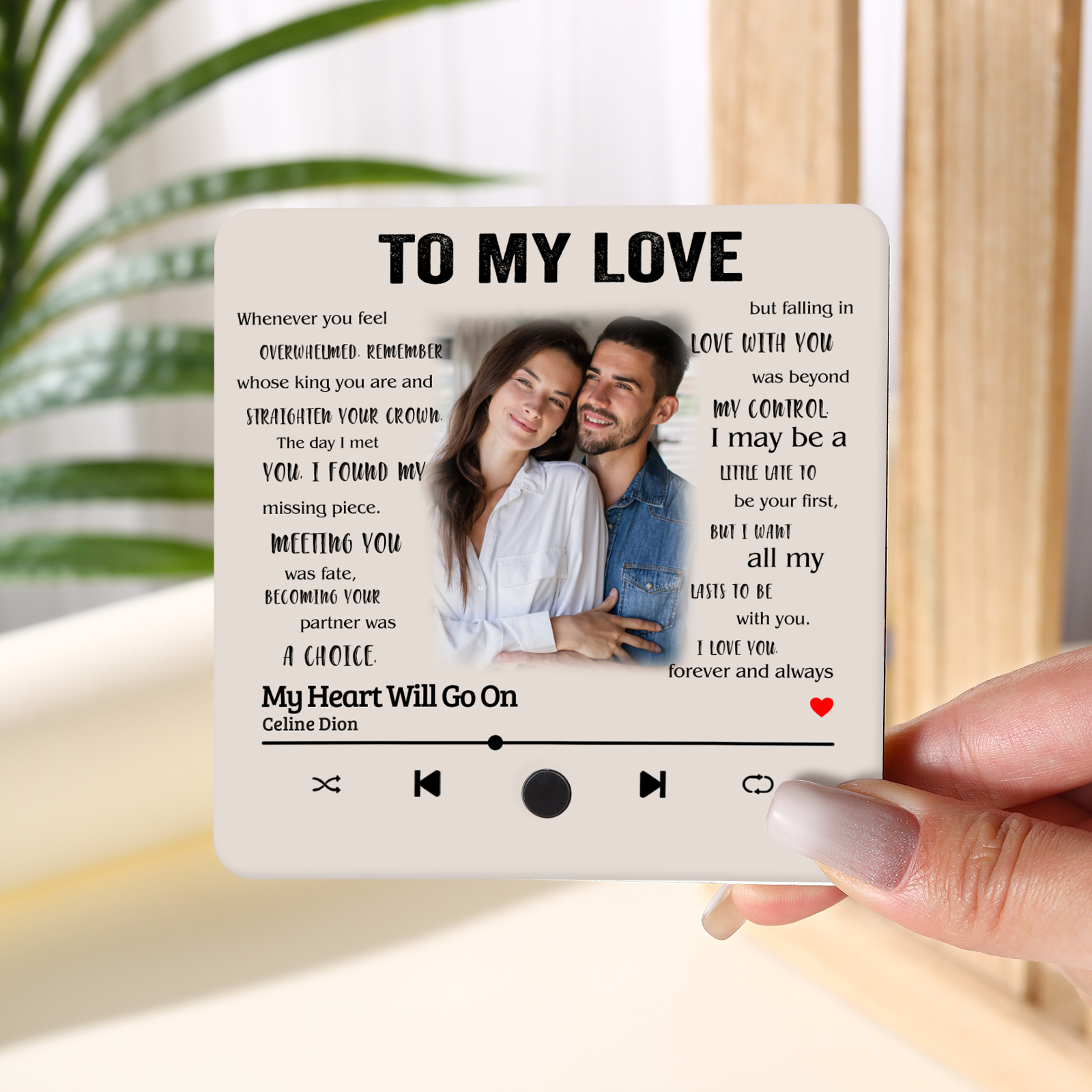 Personalized Photo Fridge Magnet To My Love I Know What Love Is Valentines Day Gift for Couples