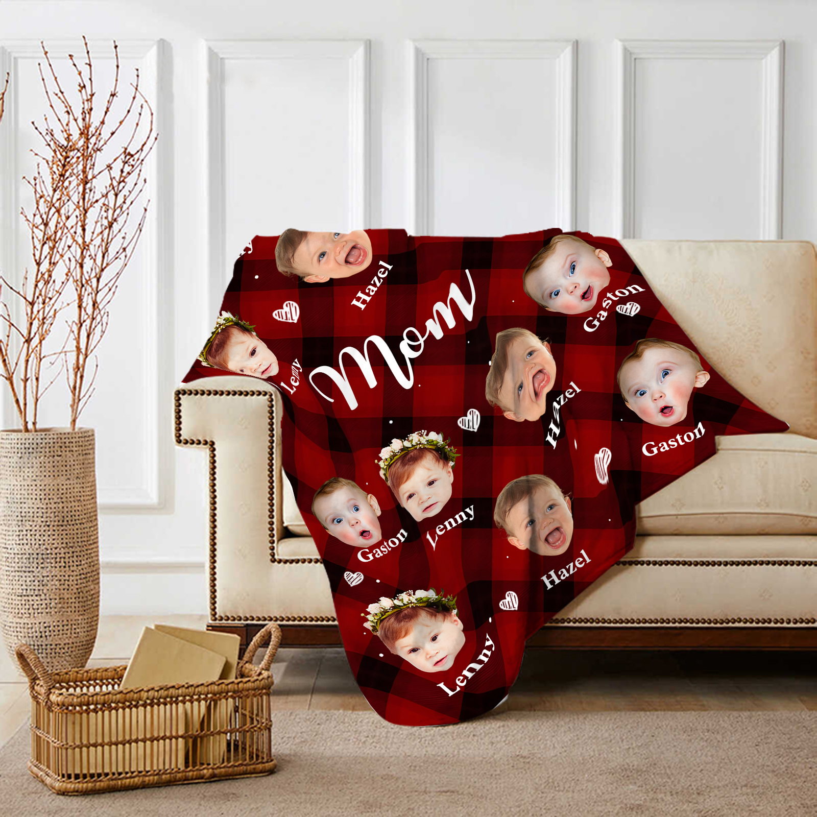 Personalized Photo Blanket Cozy Custom Gift for Mom | Lorajewel