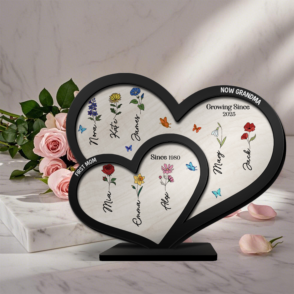 Custom Family Tree Heart Sign – Personalized Mother’s Day Gift for Mom or Grandma | Lorajewel