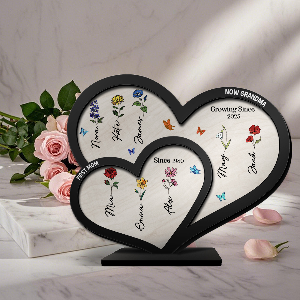 Custom Family Tree Heart Sign – Personalized Mother’s Day Gift for Mom or Grandma | Lorajewel