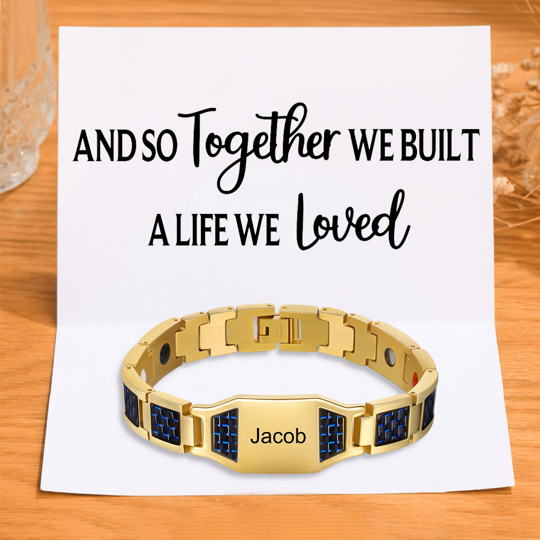 Personalized Men Bracelet Custom Name Bracelet for Him