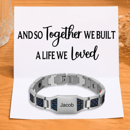 Personalized Men Bracelet Custom Name Bracelet for Him