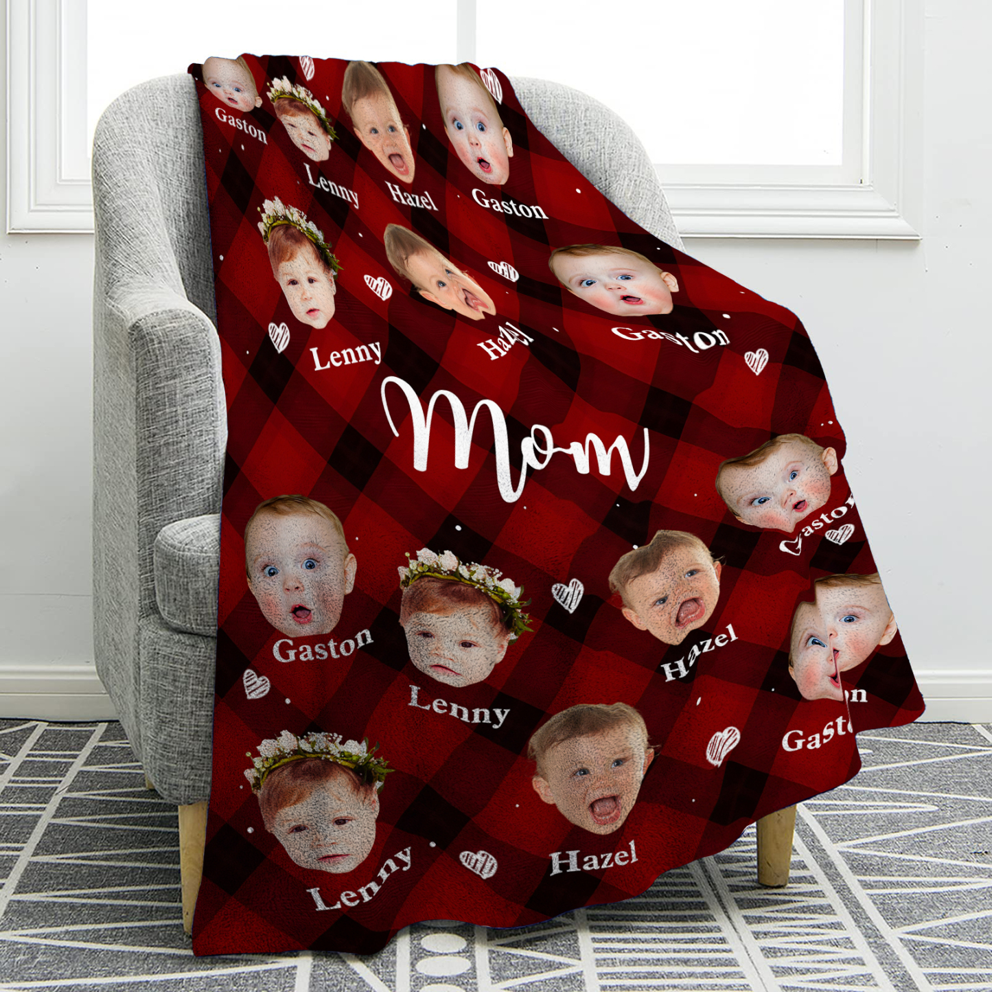 Personalized Photo Blanket Cozy Custom Gift for Mom | Lorajewel