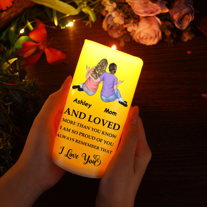 Personalized 2-4 Names Daughter LED Candle, Custom I Am So Proud Of You Candle Gift For Daughter | Lorajewel