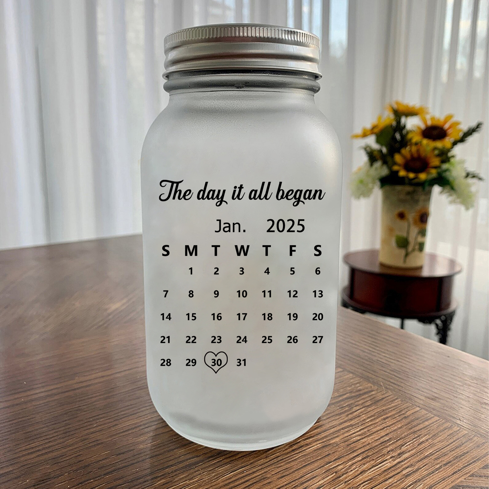 Personalized Couple Pinky Promise Solar Mason Jar Fairy Light