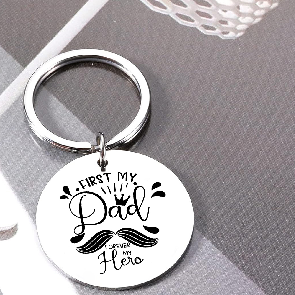 Stainless Steel Dad Keyring – Thoughtful Gift for Dad - Father's Day Gift | Lorajewel