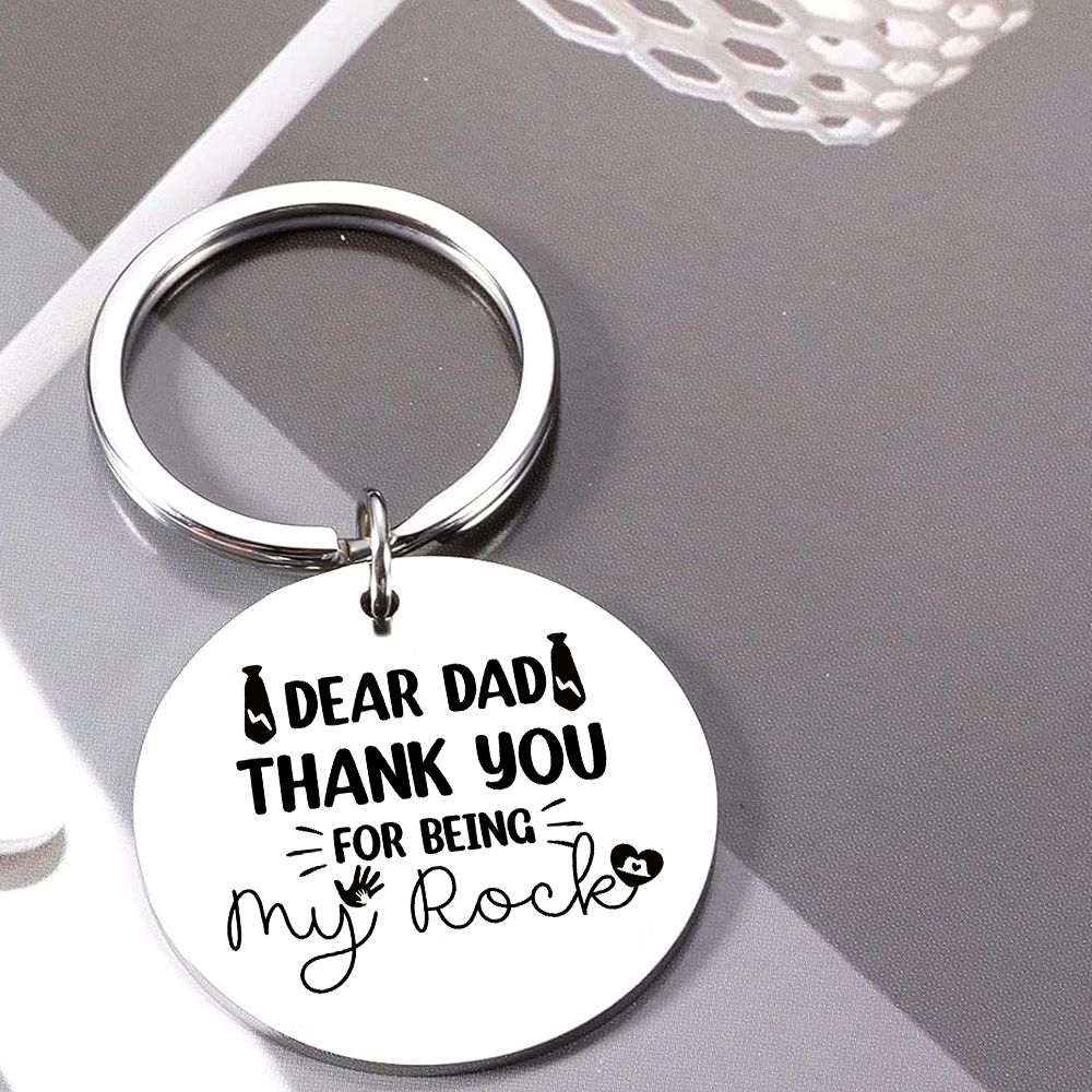 Stainless Steel Dad Keyring – Thoughtful Gift for Dad - Father's Day Gift | Lorajewel