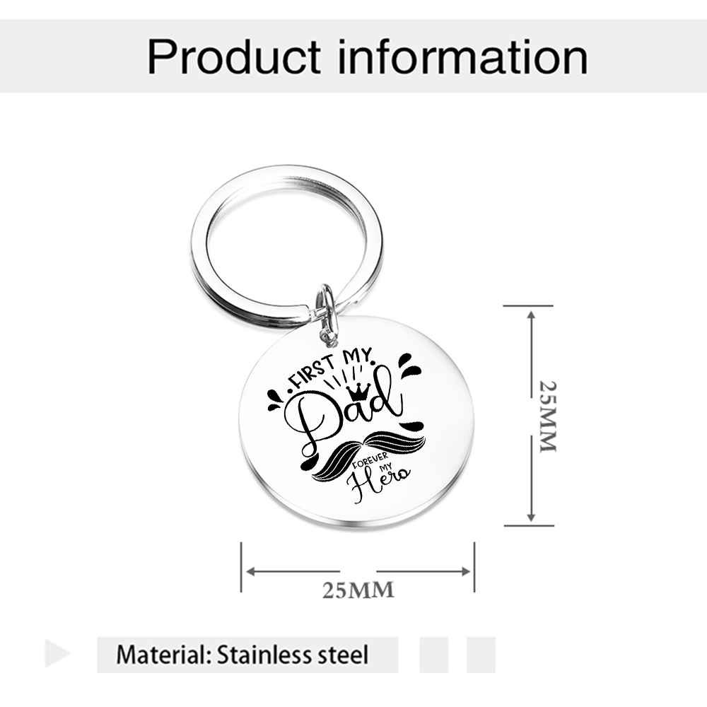 Stainless Steel Dad Keyring – Thoughtful Gift for Dad - Father's Day Gift | Lorajewel