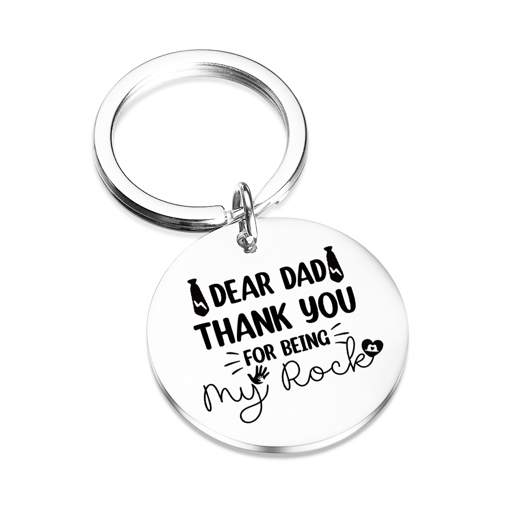 Stainless Steel Dad Keyring – Thoughtful Gift for Dad - Father's Day Gift | Lorajewel