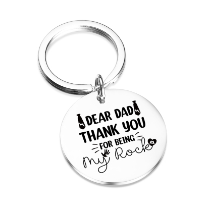 Stainless Steel Dad Keyring – Thoughtful Gift for Dad - Father's Day Gift | Lorajewel