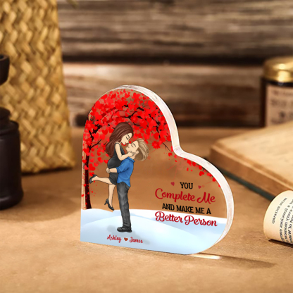 Personalized Heart-Shaped Couple Plaque with Custom Names & Romantic Design Perfect Gift for Couples