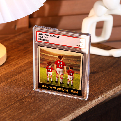 Perosnalized Football Dad Acryclic Ornament - Custom Plaque Home Decoration for Father | Lorajewel