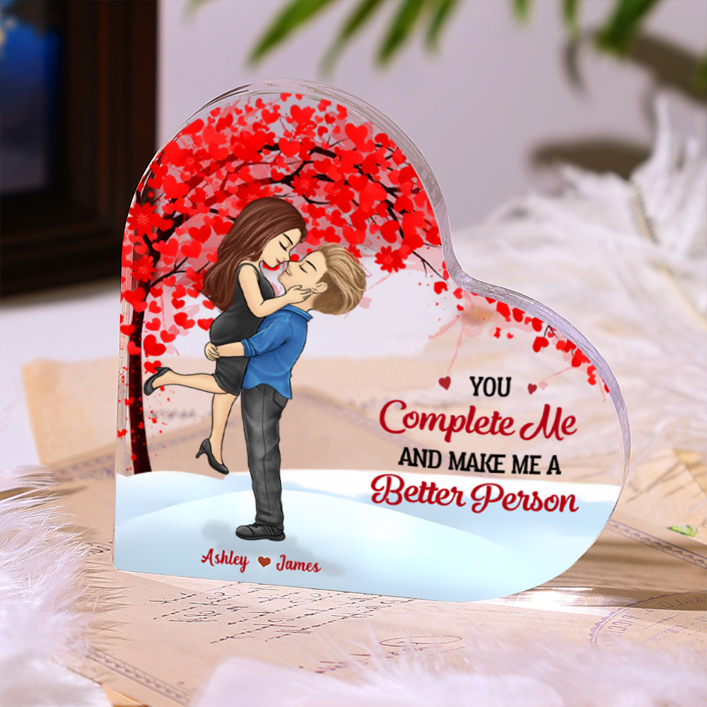 Personalized Heart-Shaped Couple Plaque with Custom Names & Romantic Design Perfect Gift for Couples