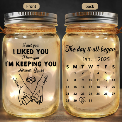Personalized Love Jar Light Anniversary Gift for Couples | Lorajewel
