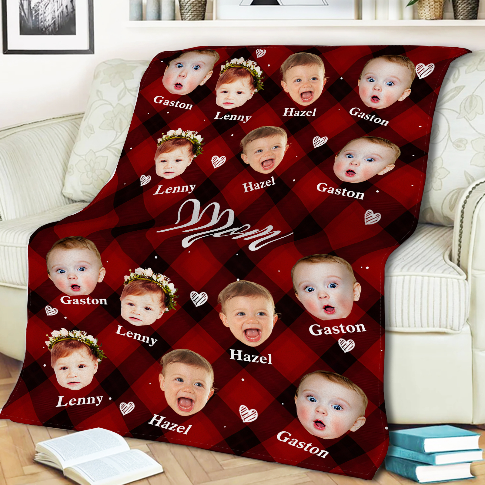 Personalized Photo Blanket Cozy Custom Gift for Mom | Lorajewel