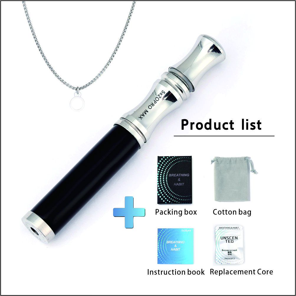 Tiger Eye Stone Breathing Necklace, Steel Accents