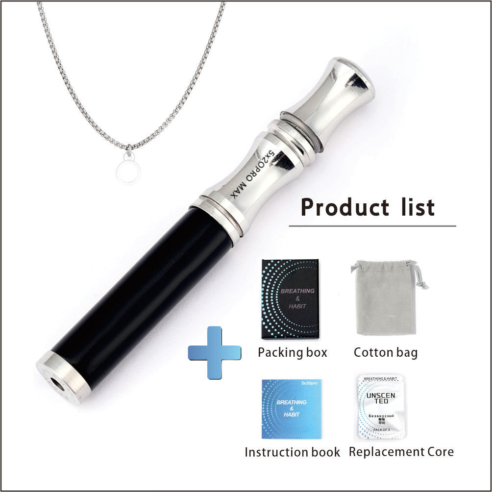 Tiger Eye Stone Breathing Necklace, Steel Accents