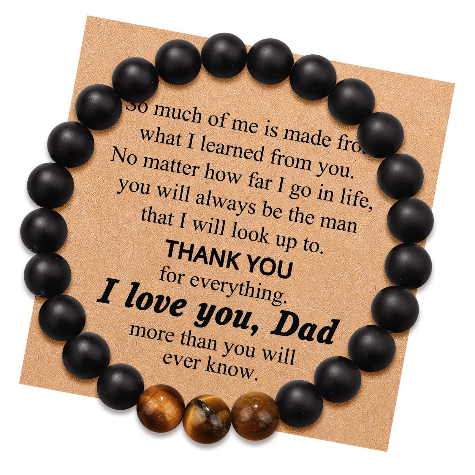 To Dad I Love You Cross Bracelet Beads Warp Bracelet