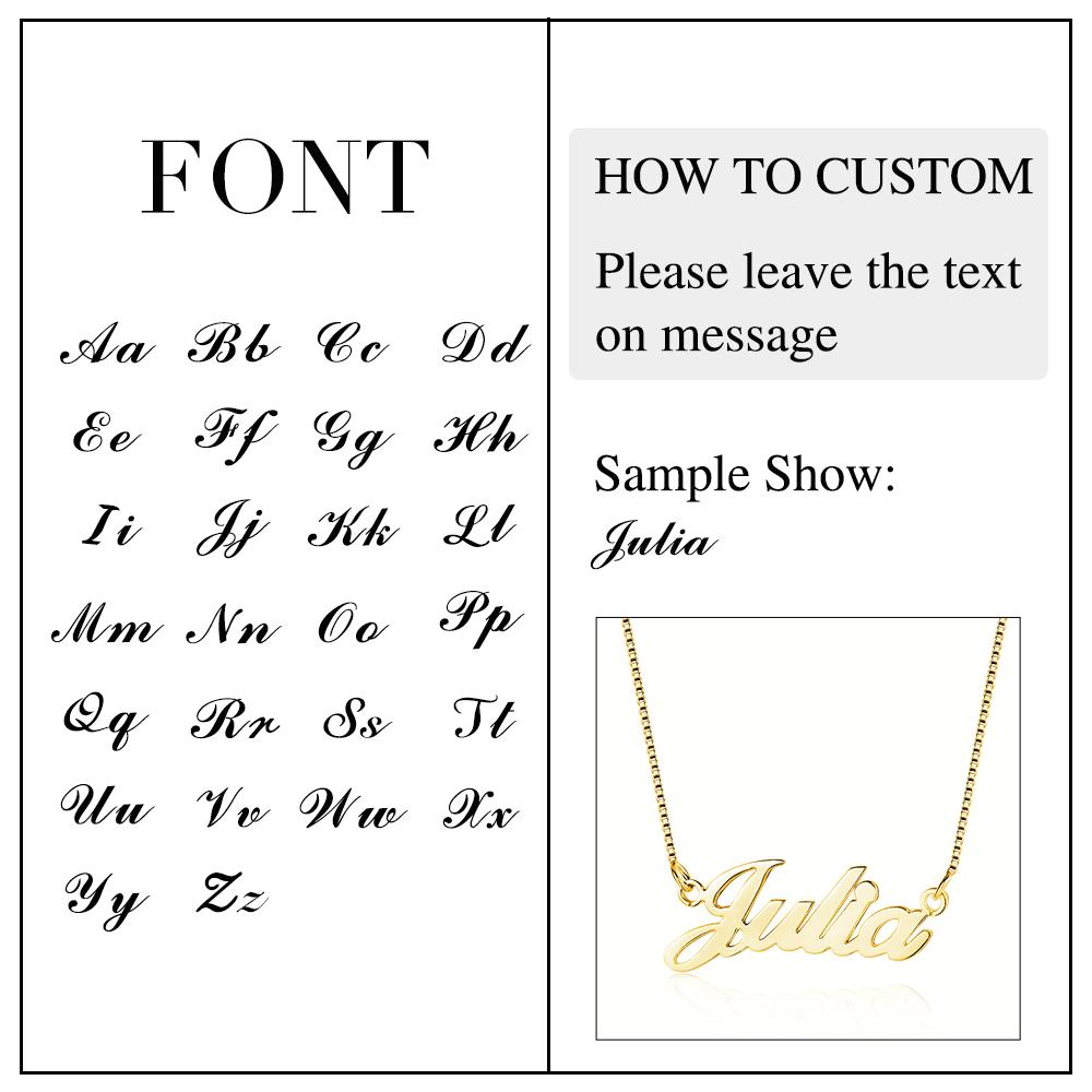 Classic Style Personalized Name Necklace Gift