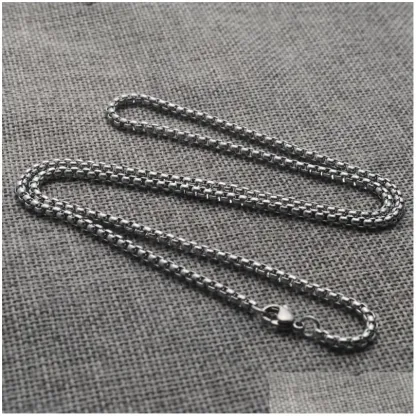 Box Chain Necklace for Men Women 23.6 Inch