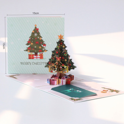 Christmas Tree 3D Pop-Up Card Creative 3D Christmas Greeting Card