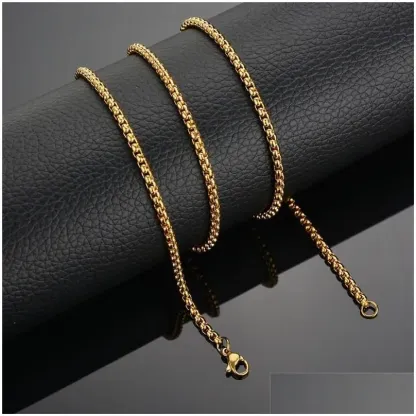 Box Chain Necklace for Men Women 23.6 Inch