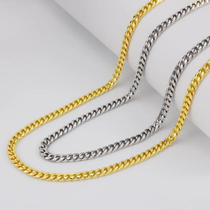 To My Boyfriend Cuban Link Chain Necklace Promise Necklace Gift Set - I Love You Forever & Always