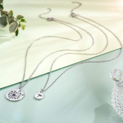 Dandelion Necklaces Unique Mother Daughter Necklace Back To School Gifts for Children 