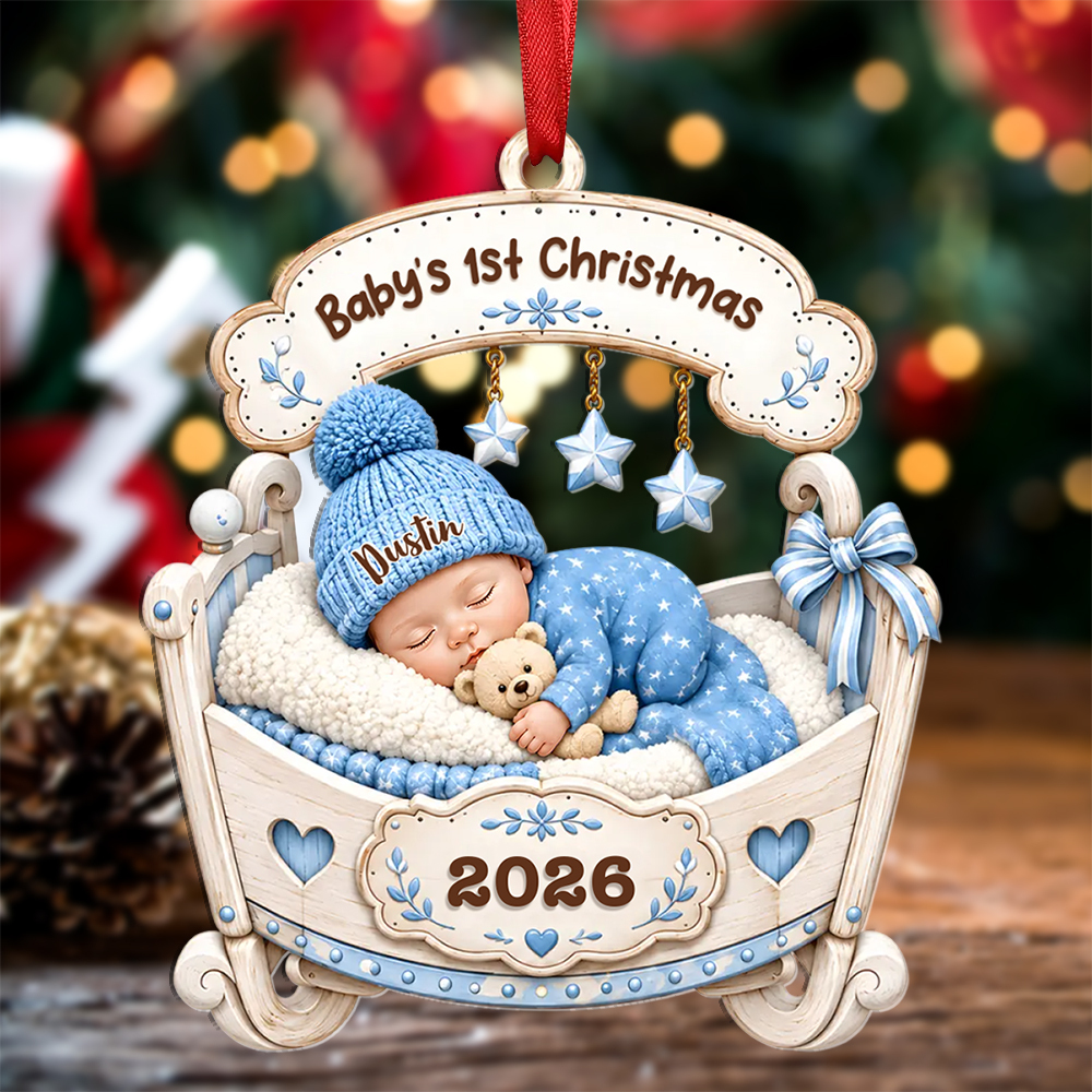 Personalized Baby's First Christmas Cradle Ornament