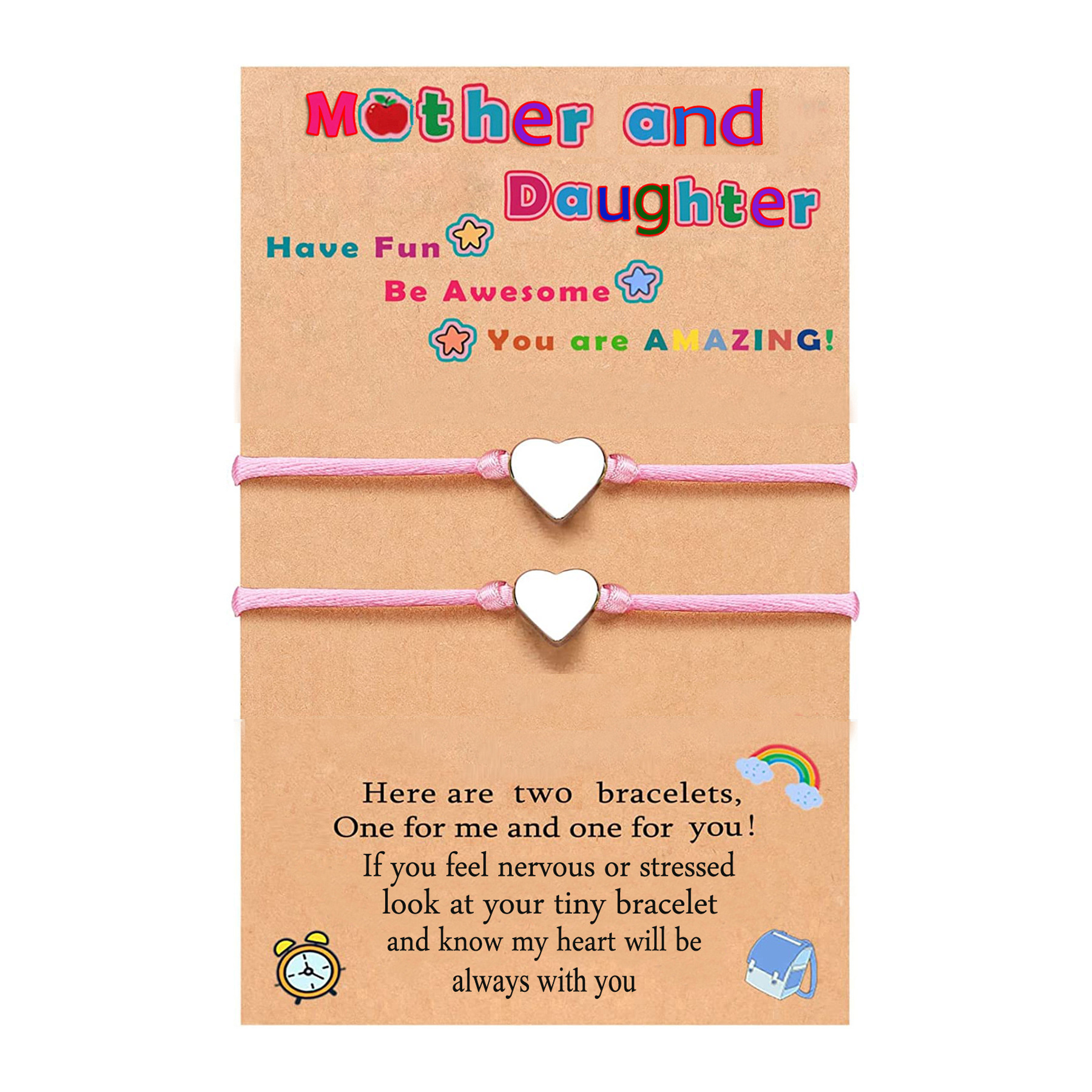 Women Bracelet Dainty Teen Heart Bracelet Back To School Adjustable Bracelet for Girls