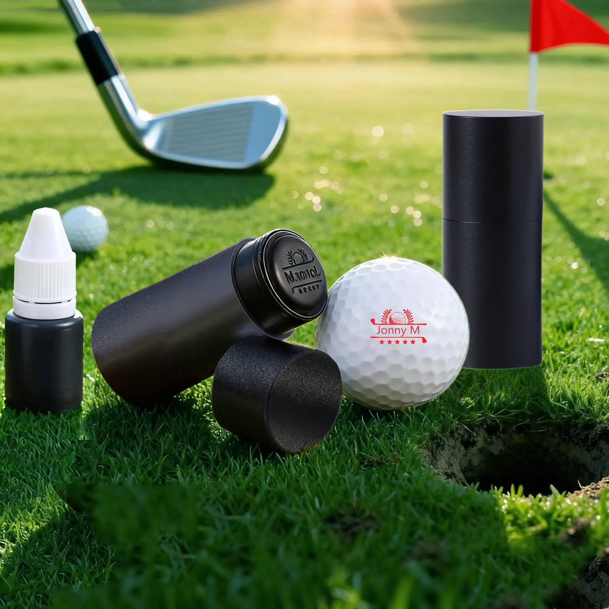 Personalized Golf Ball Stamp Kit Custom Name Initials Practical Gift for Golfers Father’s Day Birthday for Him Dad | Lorajewel
