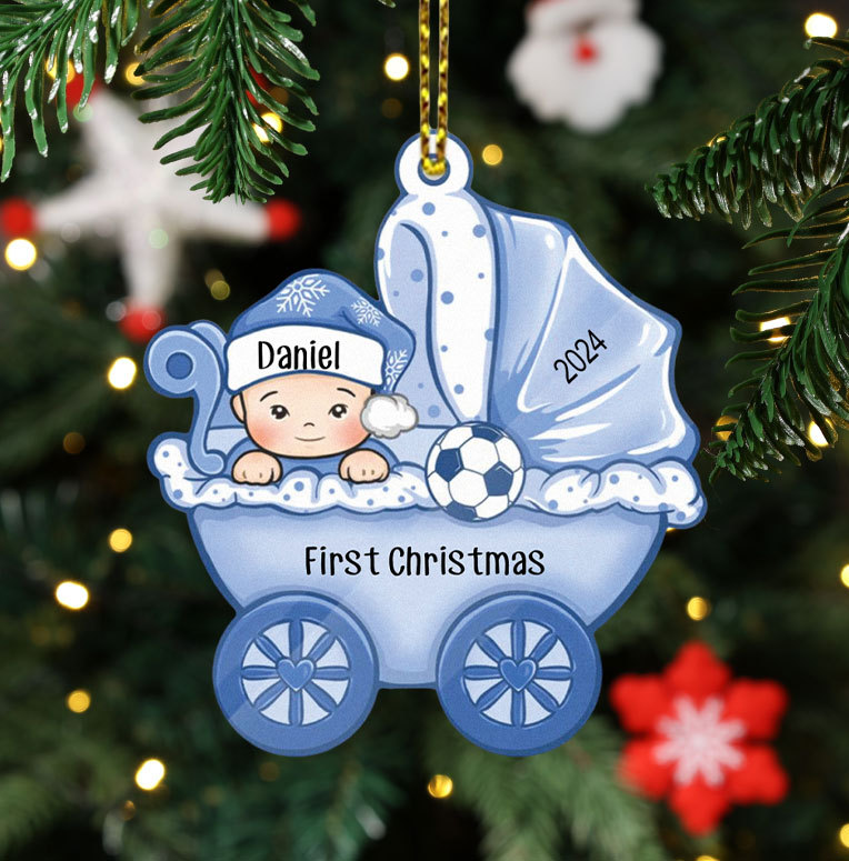 Personalized Baby First Christmas Ornament Wooden Ornament Gifts for F