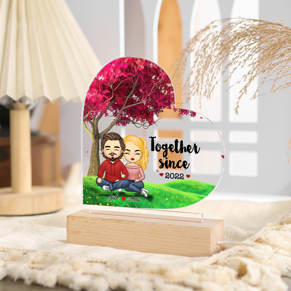 Personalized Light Plaque Together Since LED Gift for Couples