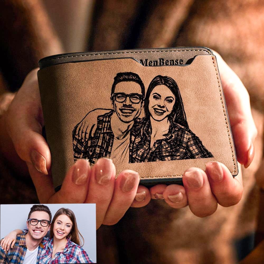 Men Wallet Personalized Photo Wallet With Engraving