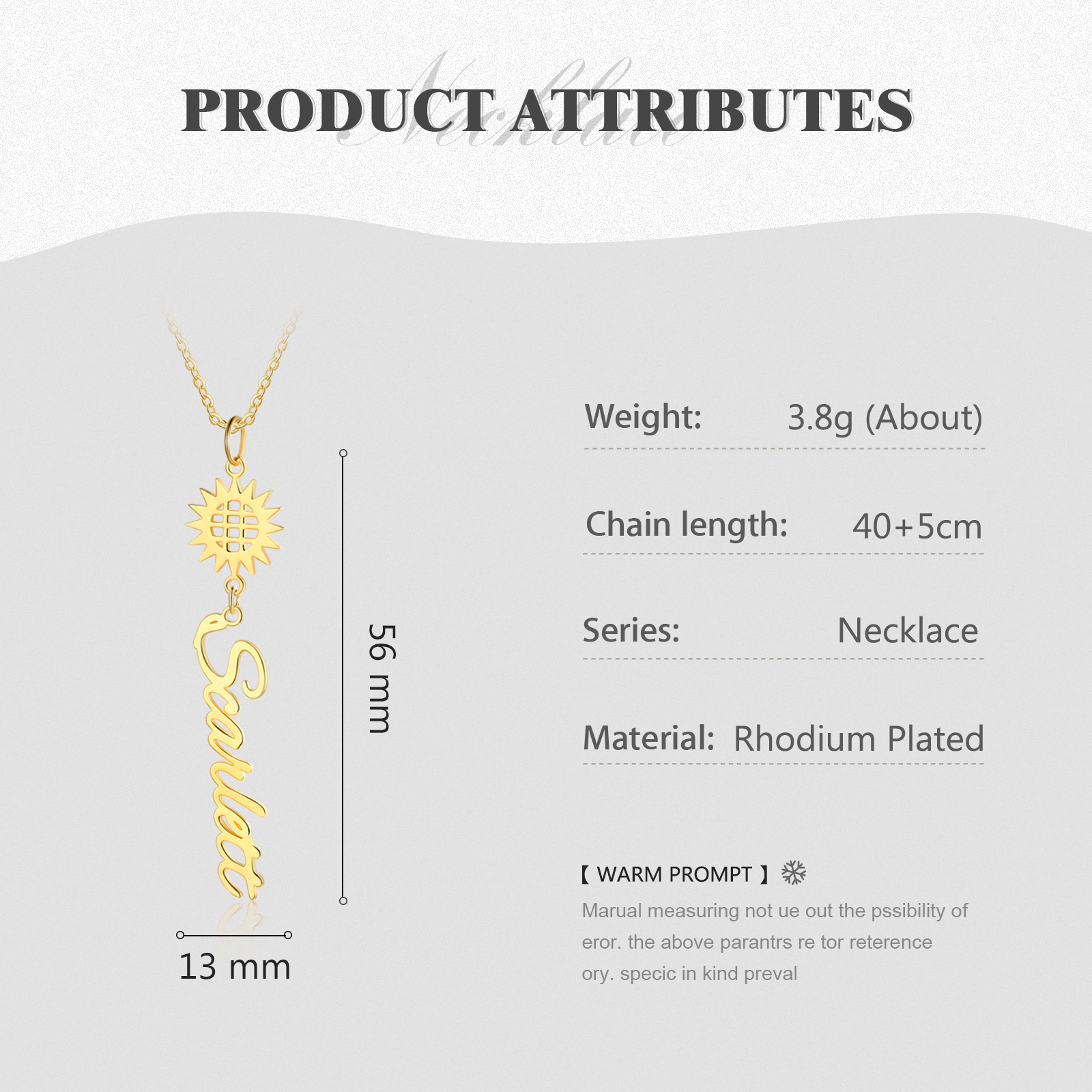 Personalized Sunflower Name Necklace Gifts for Her