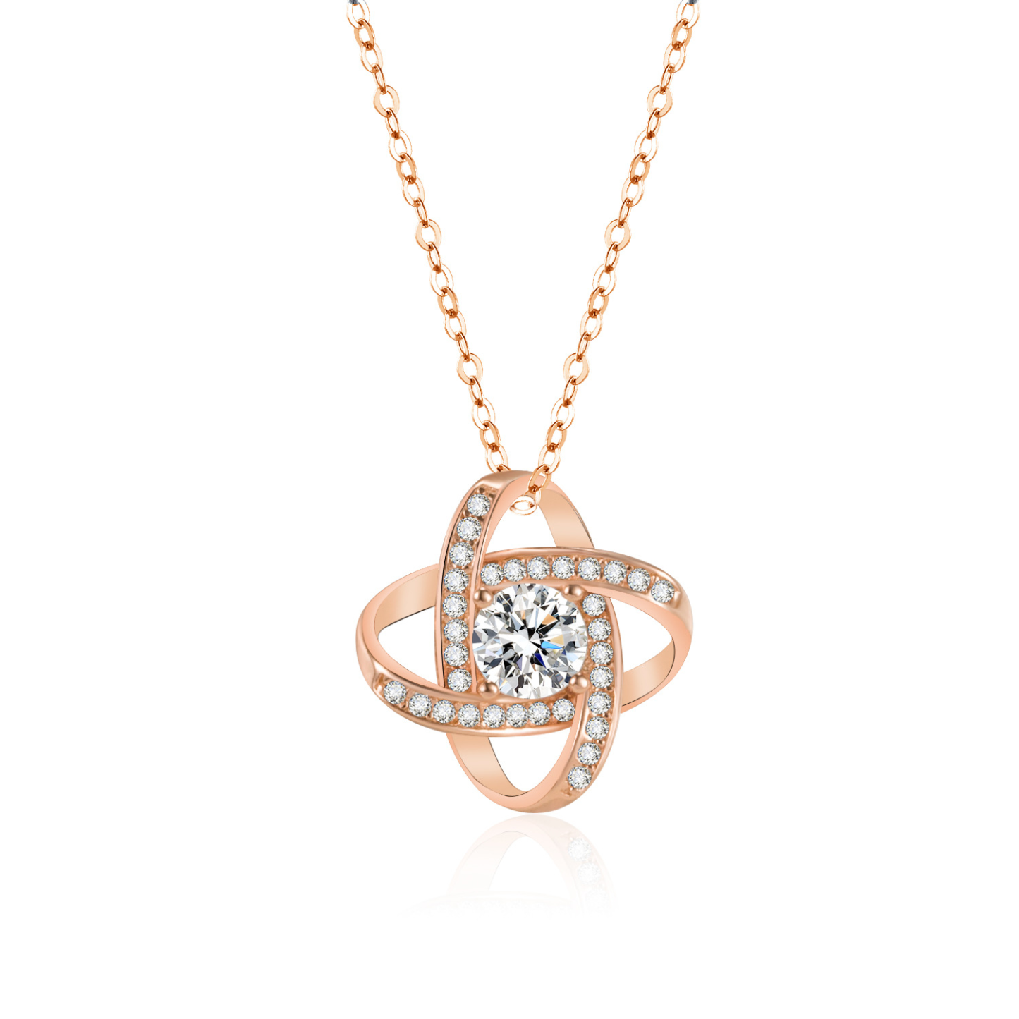 To My Daughter From Dad S925 Love Knot Necklace "Straighten Your Crown" Warm Gifts