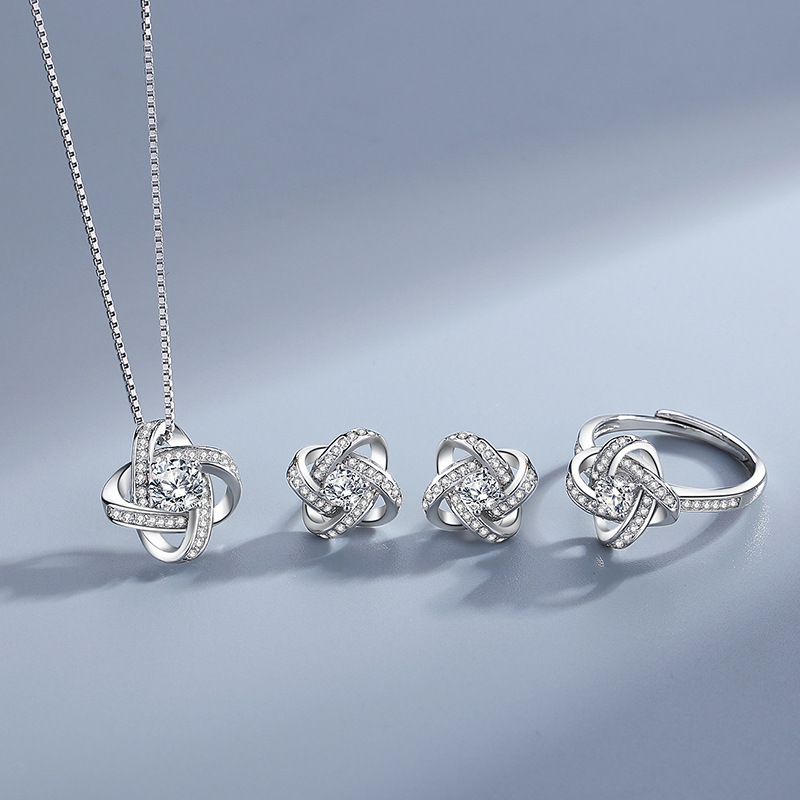 Love Knot Rings Personalized Birthstone Rings S925 Sterling Silver Birthday Gifts For Women