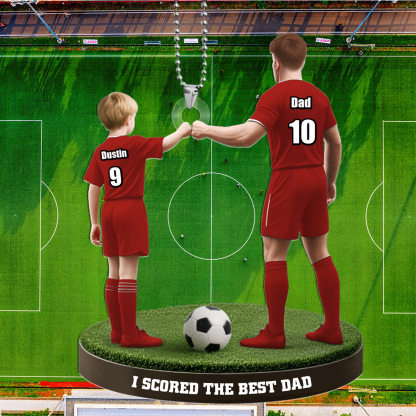 Personalized Acrylic Soccer Ornament Keychain