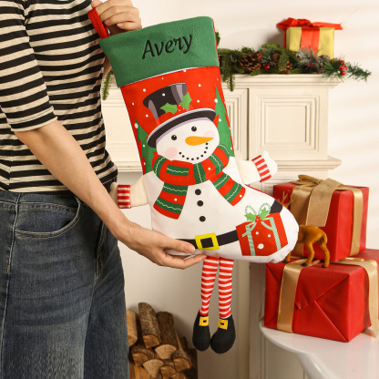 Personalized 3D Dangle-Leg Christmas Stocking