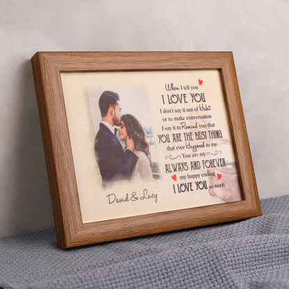 Personalized Photo Frame I Love You LED Light Shadow Box Couple Gifts