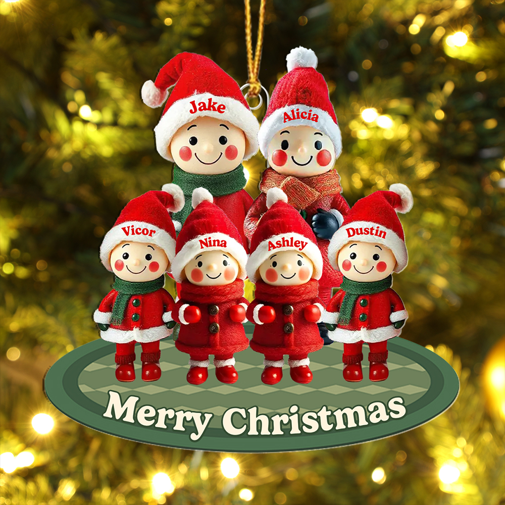 Personalized Santa Family Tree Ornament With 10 Names