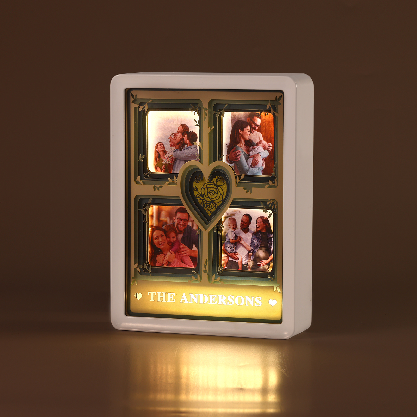 Personalized Family Photo Collage LED Night Light