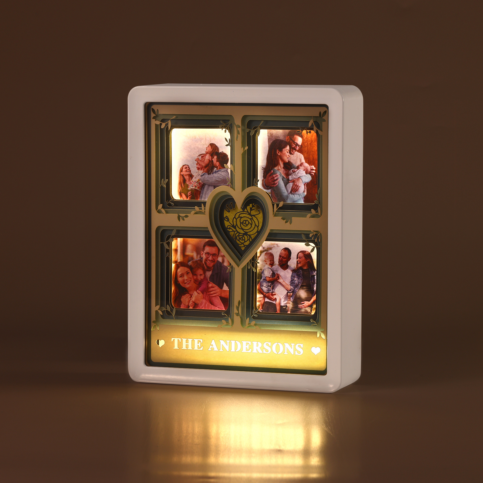 Personalized Family Photo Collage LED Night Light