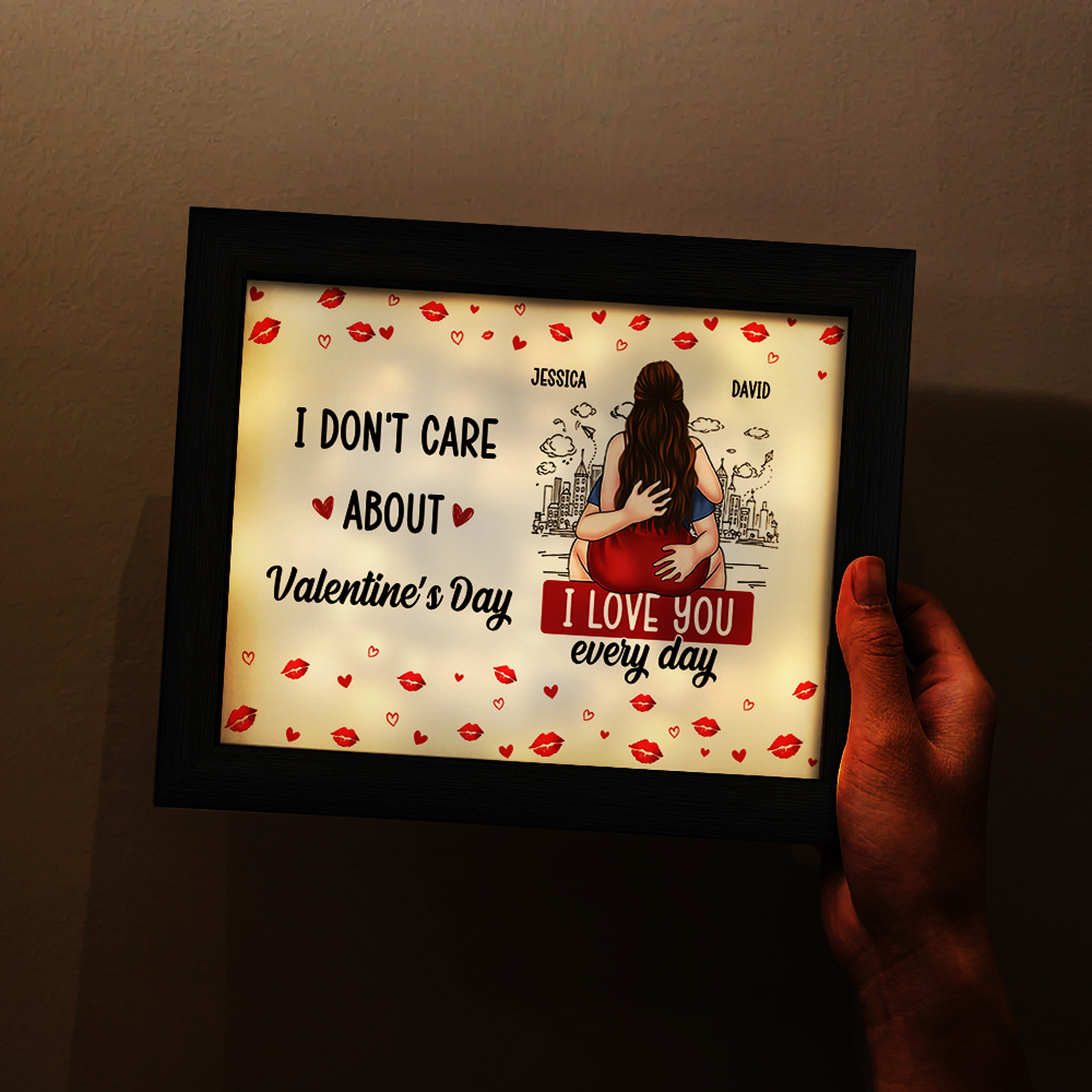 Personalized LED Light Frame for Couples – “I Love You Every Day”