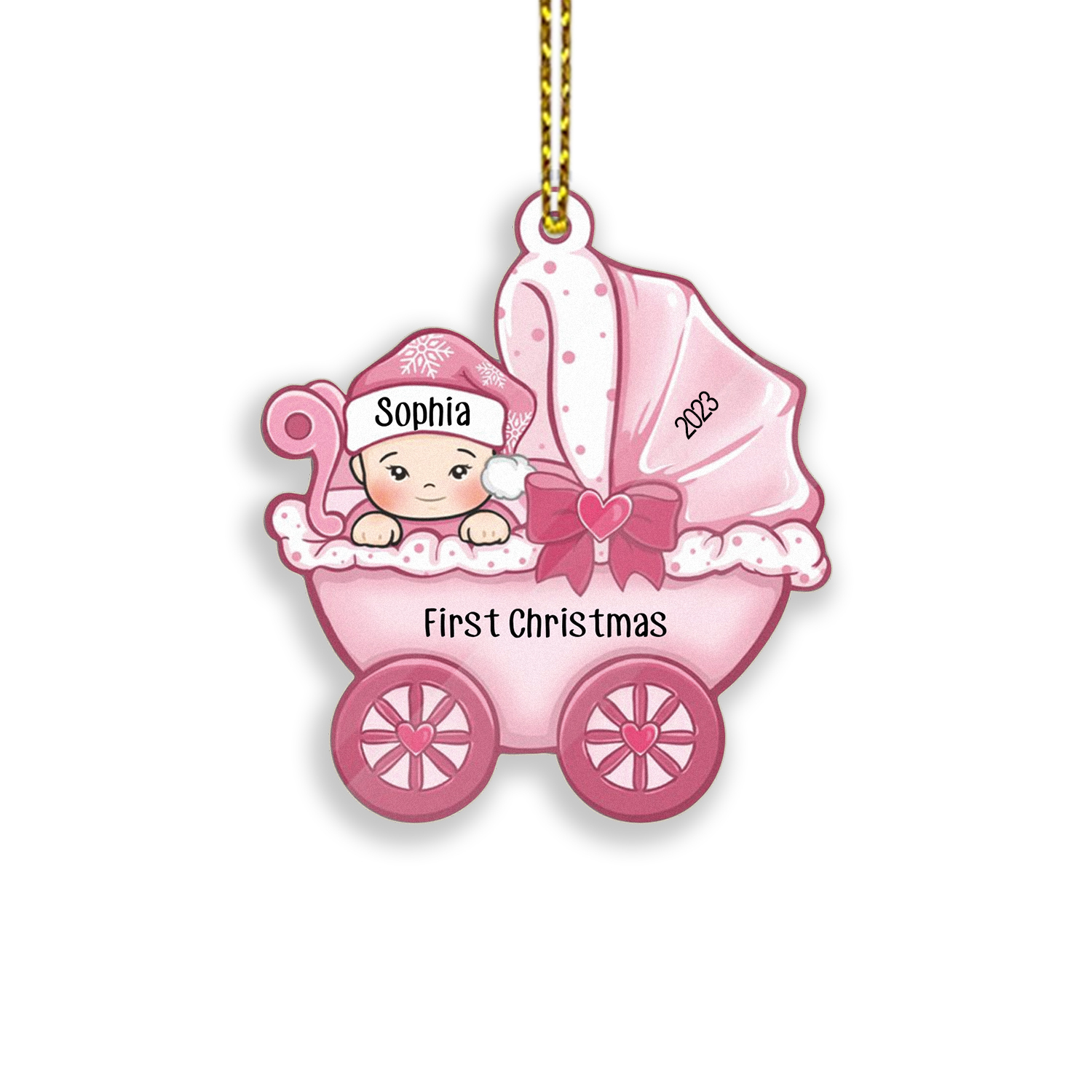 Personalized Baby First Christmas Ornament Wooden Ornament Gifts for Family