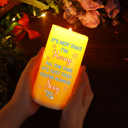 You Make The Season Bright Personalized Couple Custom LED Candle with 2 Names Romantic Gift For Him or He